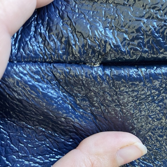 Never A Wallflower Navy Coated Skirt Size XS Front Pocket originally $245 - Picture 13 of 14